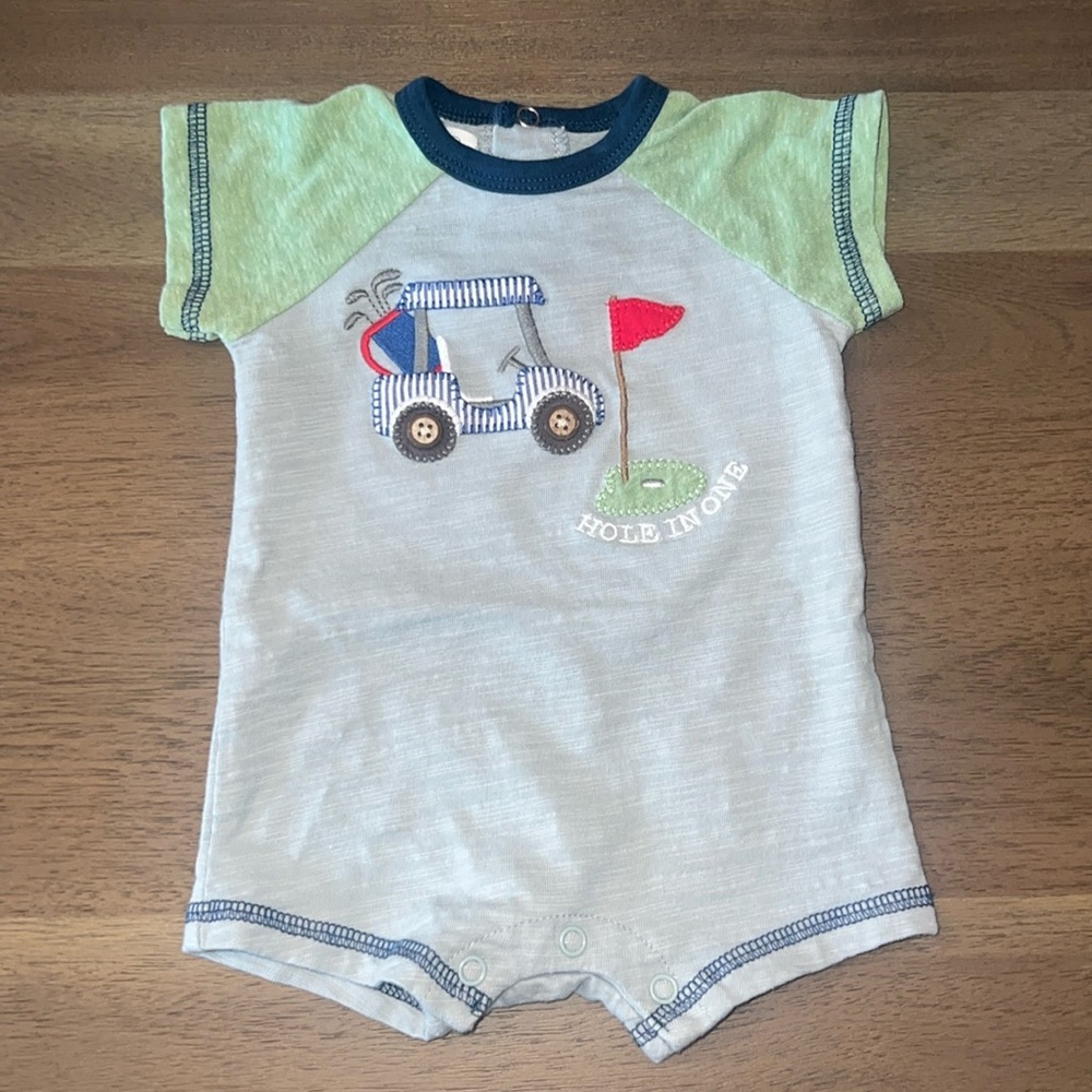 Mudpie Hole In One Golf Shortall 0-3 months